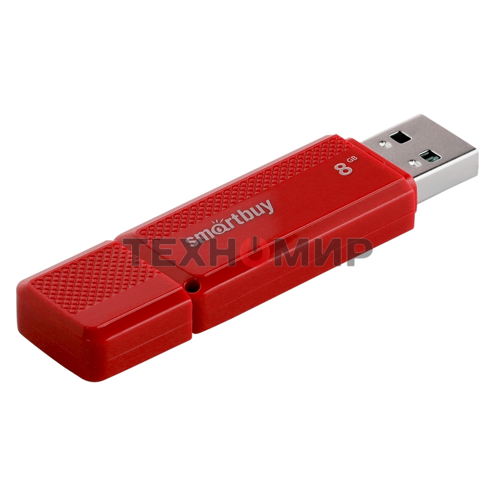 Флешка USB Smartbuy DOCK RED (SB8GBDK-R), 8Gb, USB 2.0, R/W 15/5, красный