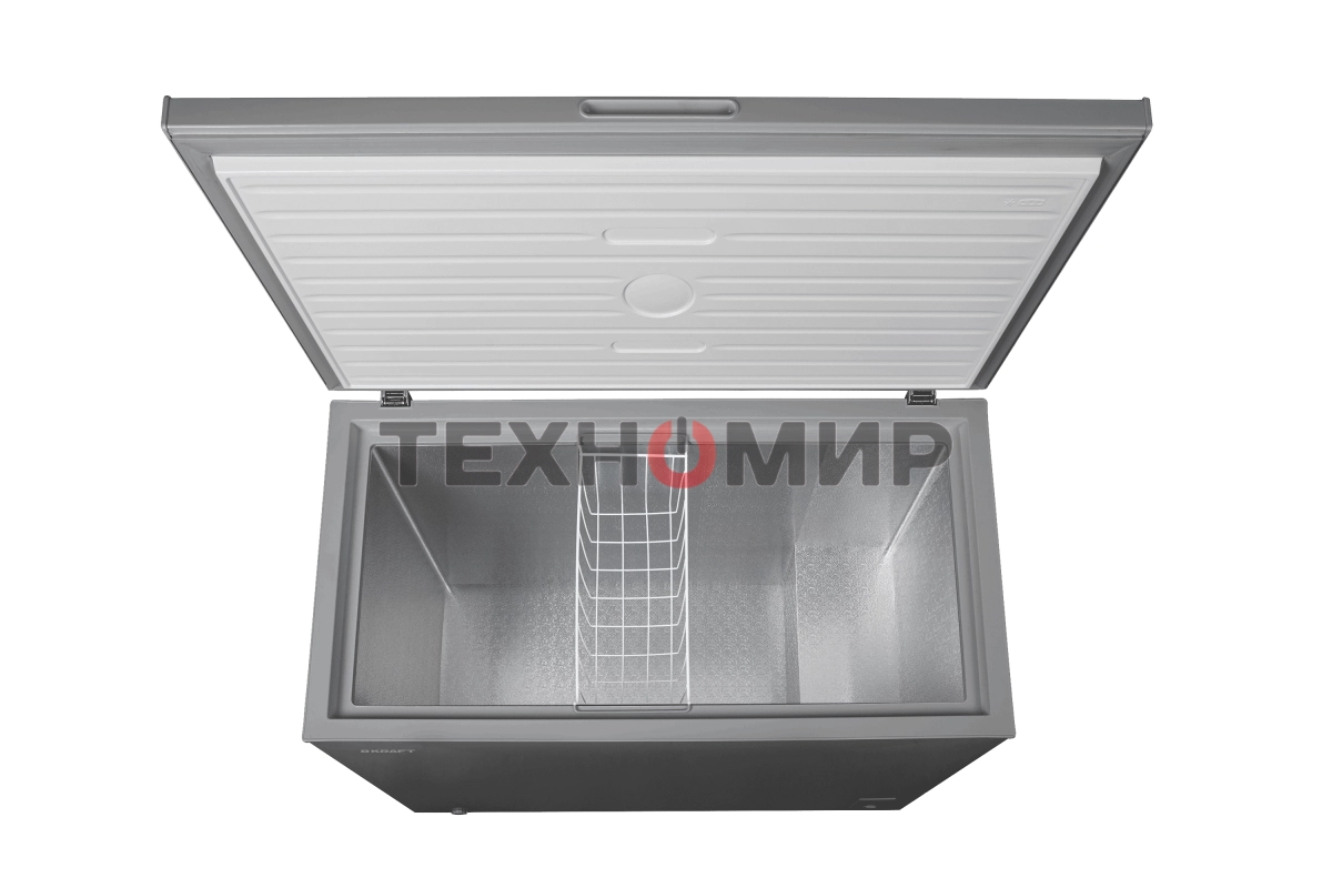 Морозильный ларь Kraft BD (W)-340SRX серебристый, 318л