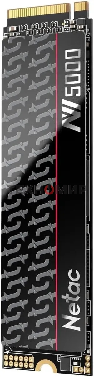 Накопитель SSD Netac NV5000-T, 1Tb, M.2 2280, PCIe 4.0 x4, NVMe, R/W 4800/4600, с радиатором