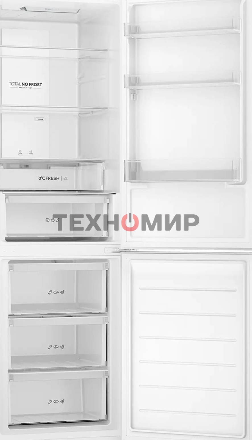 Холодильник Haier CEF536CCG бежевый двухкамерный 240/105 л морозилка снизу, No Frost