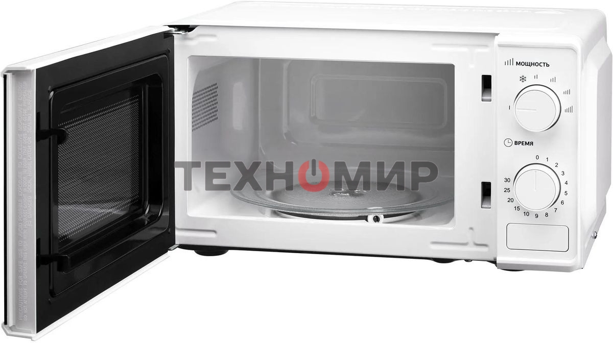 Микроволновая печь Hyundai HYM-M2044 белый, 20 л, 700 Вт, переключатели - поворотный механизм