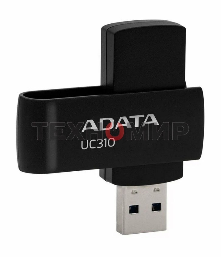 Флешка USB ADATA UC310 (UC310-128G-RBK), 128Gb, USB 3.2 Gen 1, R/W 100/30, черный
