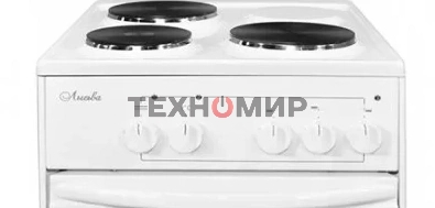 Плита электрическая Лысьва ЭП 301 СТ белый, конфорок 3 электрических, духовка 57 л, 50 см x 84 см x 60 см (без крышки)