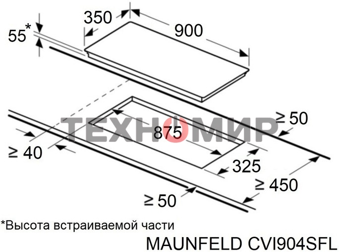 Индукционная варочная панель Maunfeld CVI904SFLBK LUX Inverter
