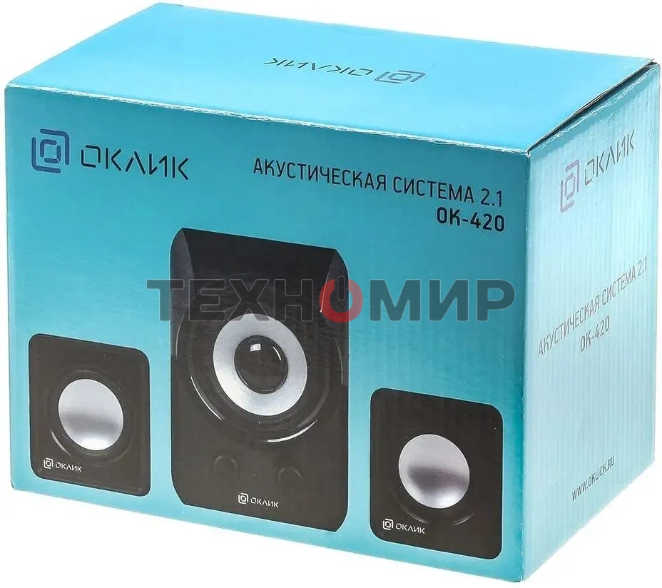 Акустическая система Oklick OK-420 2.1 черный 11Вт