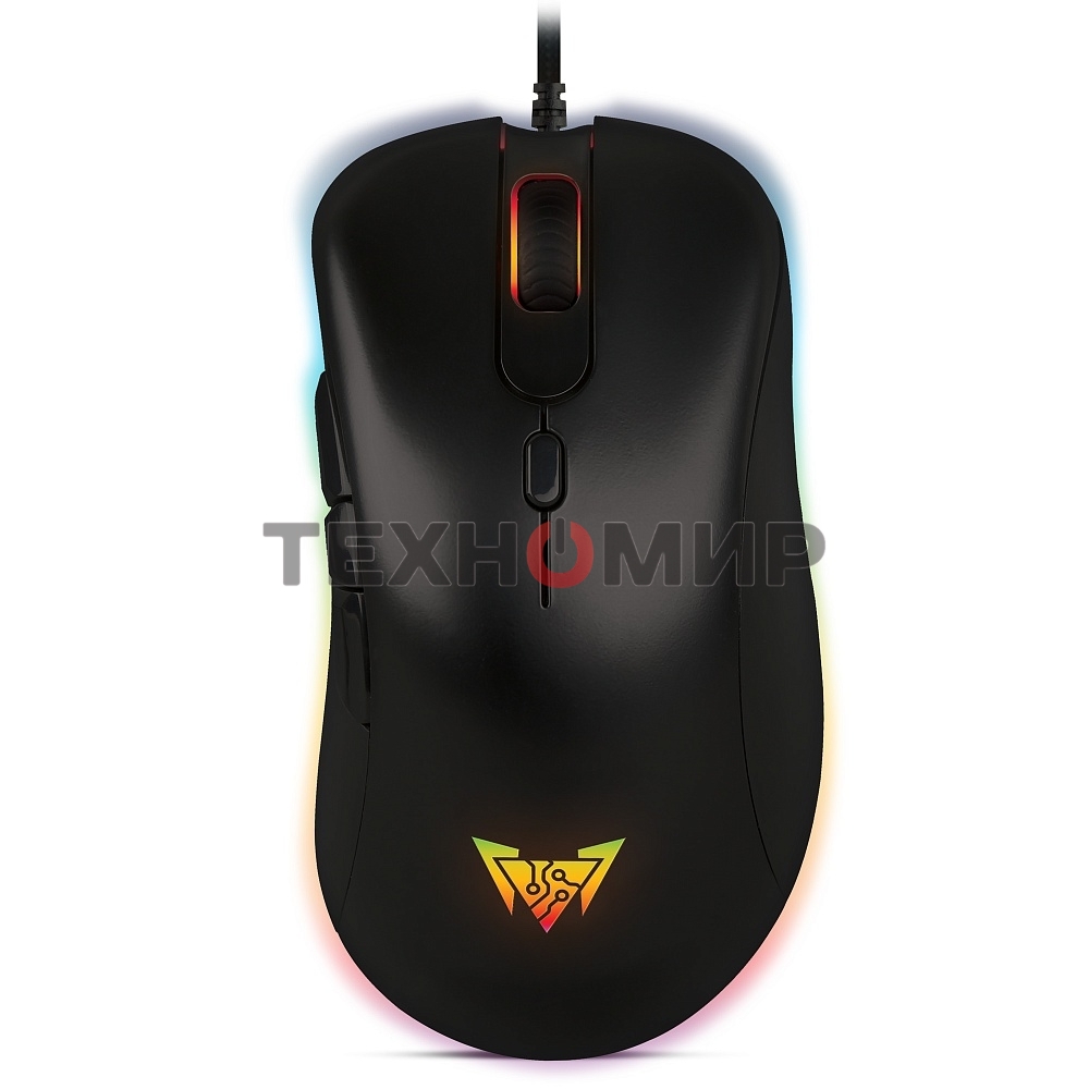 Мышь проводная Crown CMGM-904 черный, 7000 dpi, USB, кнопки - 7