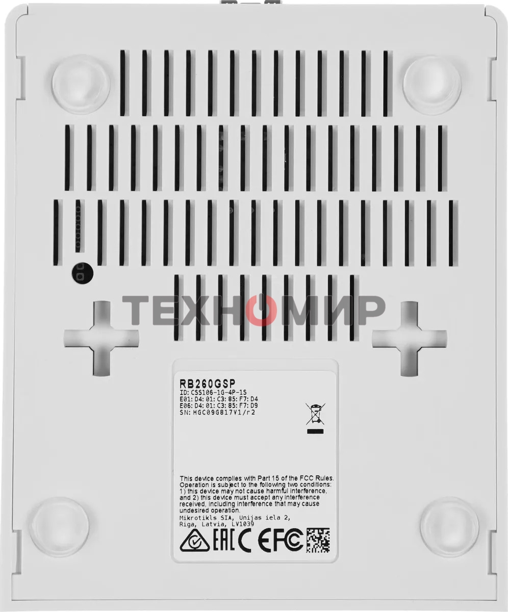 Коммутатор Mikrotik CSS106-1G-4P-1S 5PORT 1000M 1SFP