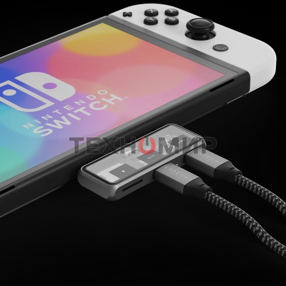 USB-концентратор Satechi Mobile XR Hub with microSD (2х USB Type-C, microSD), до 100 Вт, Серый ST-HXRSDM