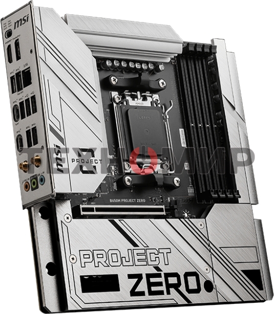 Материнская плата MSI B650M PROJECT ZERO, AM5, AMD B650, 4xDDR5, 4xSATA, 2xM.2, 1xPCIe 4.0 x16, 1xPCIe x1, 1xDP, 1xHDMI, 1x 2.5Gb LAN, 2xUSB-A 2.0, 2xUSB 3.2 Gen 1, 3xUSB 3.2 Gen 2, 3x3.5 мм, 7.1, mATX