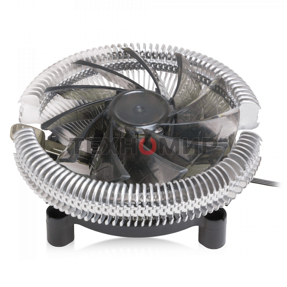 Кулер для процессора Crown CM-S1250TPWM v2 серебристый/черный, 95 мм, алюминий, 2000 об/мин, 28.7 дБ, 4 pin, 125 Вт, 53 мм