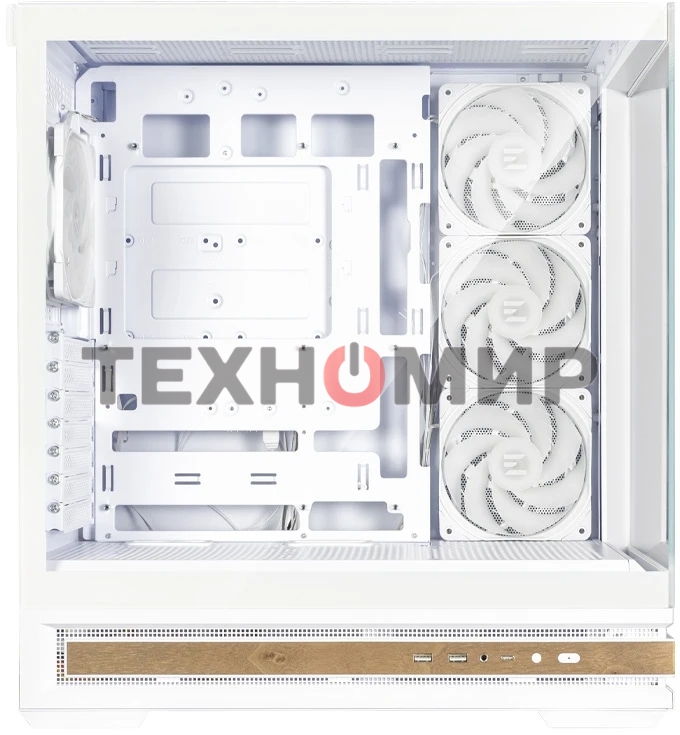 Компьютерный корпус ZALMAN P40 NAMU, ATX, белый, WINDOW, WOODEN ELEMENTS, 2xCombo(2.5” or 3.5”), 1xUSB TYPE-C, 2xUSB 3.0, SIDE 3x120мм ARGB, REAR 1x120мм ARGB