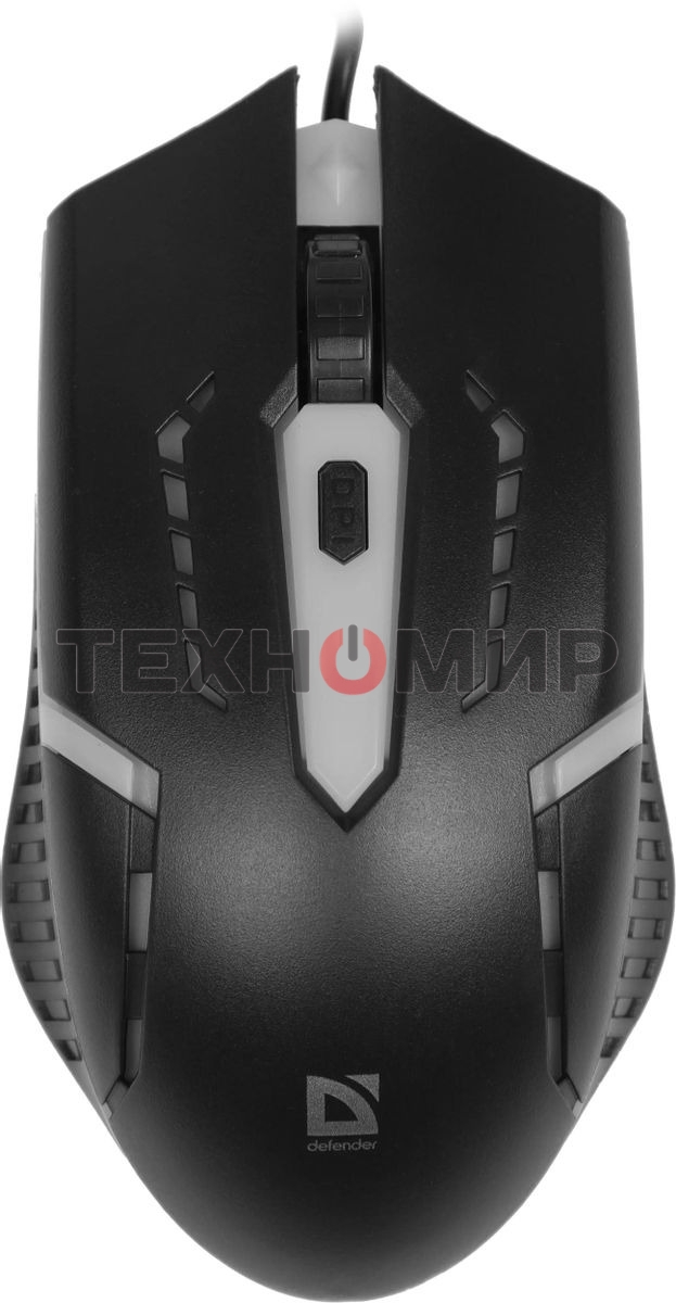 Мышь проводная Defender Hit MB-601 черный, 1200 dpi, USB, кнопки - 4