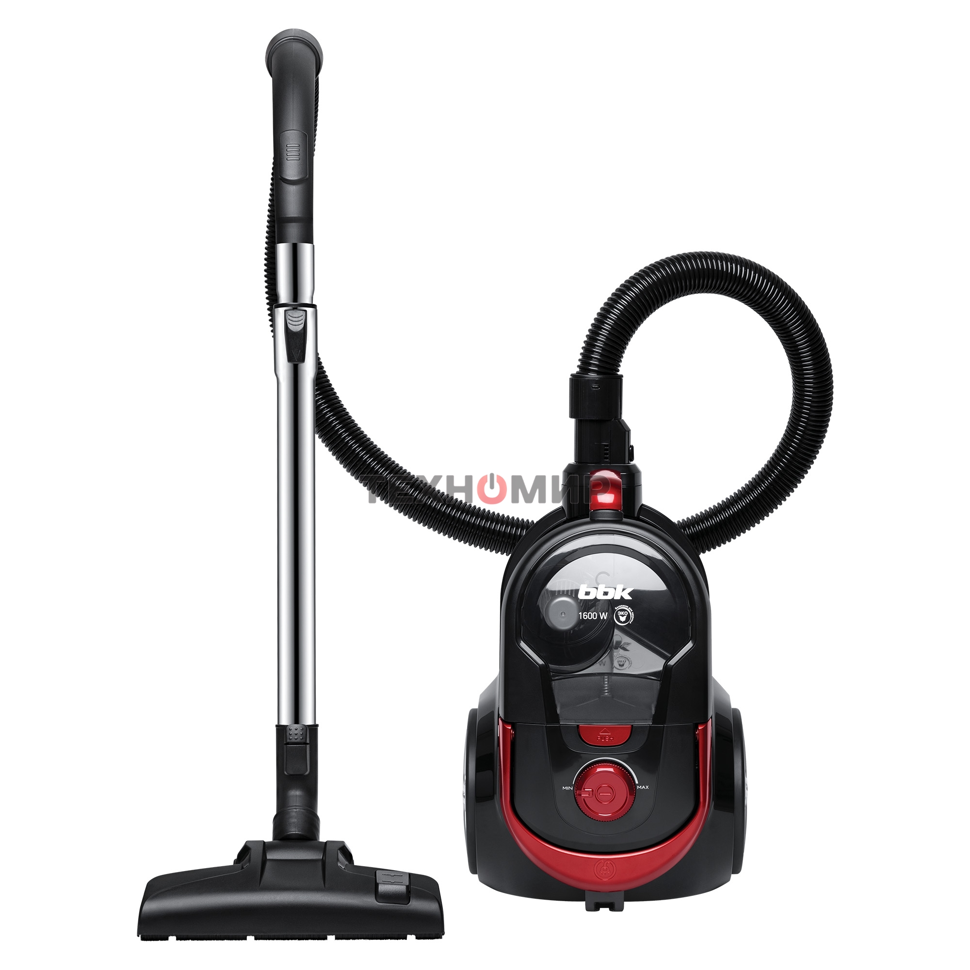 Пылесос BBK BV1801 бургунди, 300/1600 Вт, уборка сухая, пылесборник контейнер, 2 л