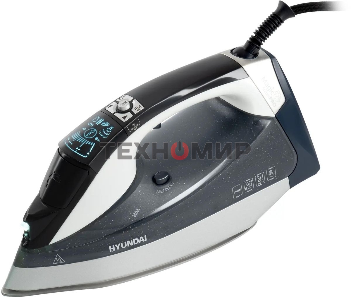 Утюг Hyundai H-SIP3100 3100 Вт серый/серебристый