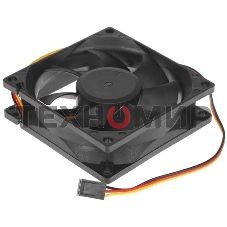 Вентилятор для корпуса Gembird 80x80x25, гидрод., тихий, 3 pin/4pin Molex, провод 30 см