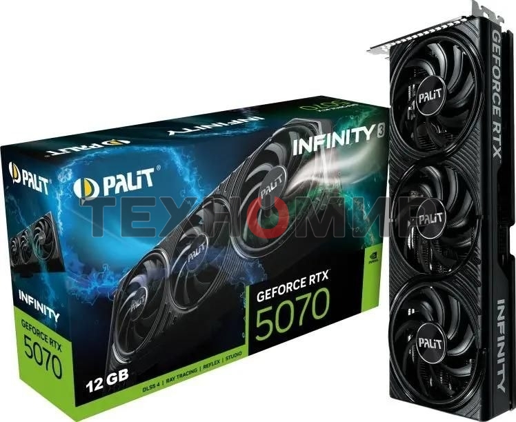 Видеокарта Palit PA-RTX 5070 INFINITY 3 12Gb RTX 5070 12Gb 192bit GDDR7 2325/28000 HDMIx1 DPx3 HDCP Ret