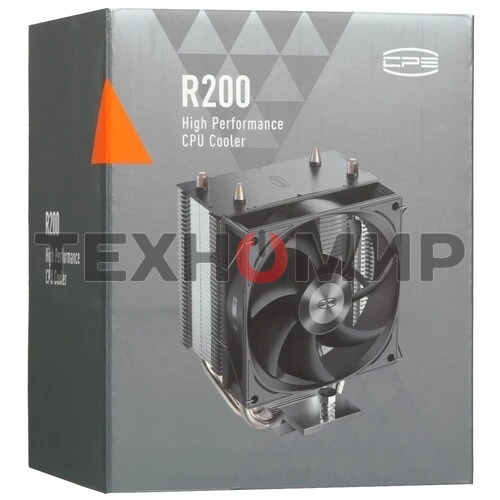 Кулер для процессора PCCooler R200 S115X/1200/1700/AM4/AM5 (TDP 110W, 90мм Non LED Fan, 2 тепловые трубки 6мм, 2200RPM, 28,3dBa)