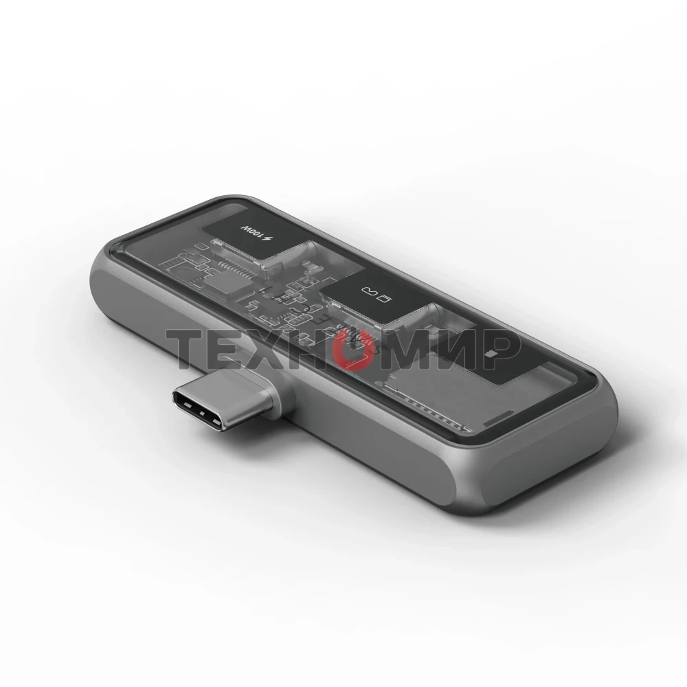USB-концентратор Satechi Mobile XR Hub with microSD (2х USB Type-C, microSD), до 100 Вт, Серый ST-HXRSDM