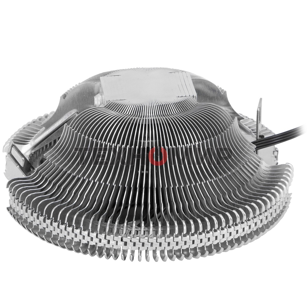 Кулер для процессора Crown CM-S1250TPWM v2 серебристый/черный, 95 мм, алюминий, 2000 об/мин, 28.7 дБ, 4 pin, 125 Вт, 53 мм