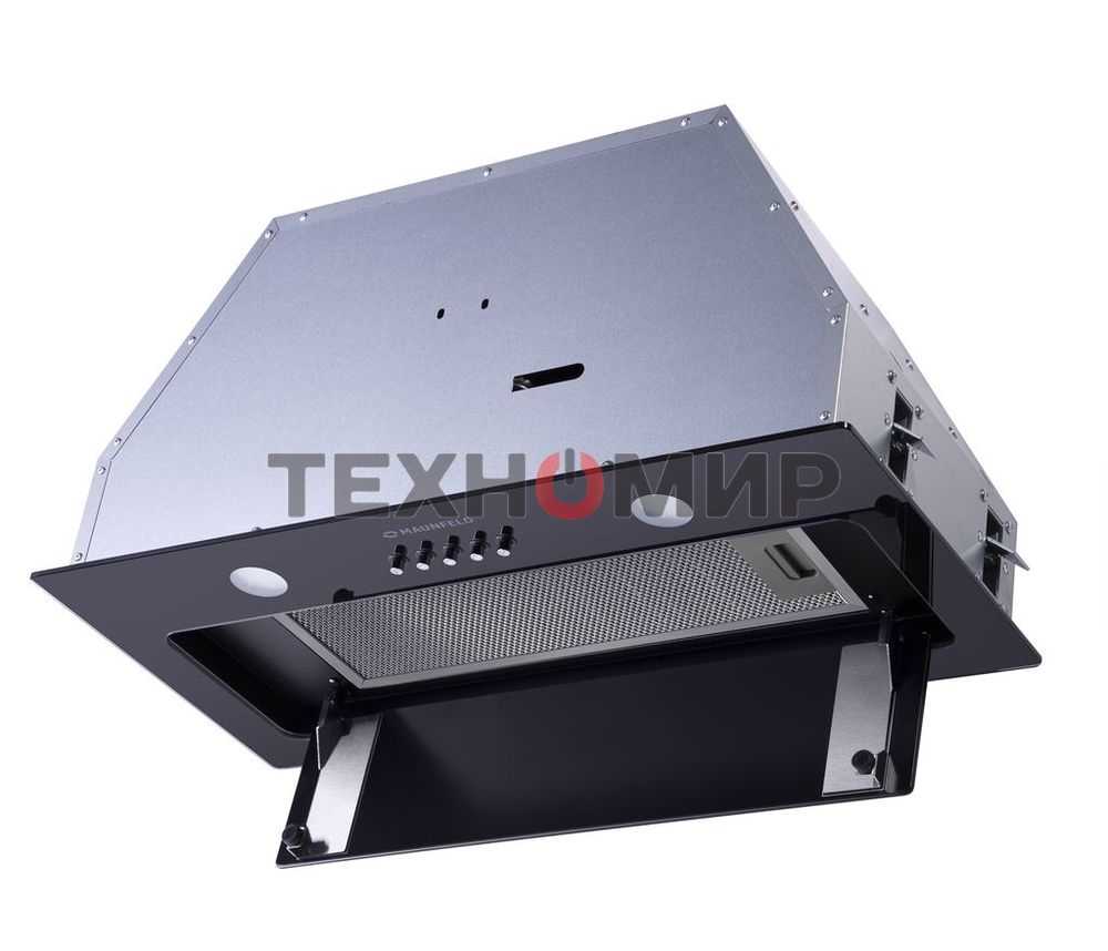 Вытяжка встраиваемая Maunfeld Trapeze 601GG черный, 60 см, 1150 куб. м/ч, 54 дБ