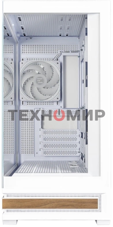Компьютерный корпус ZALMAN P40 NAMU, ATX, белый, WINDOW, WOODEN ELEMENTS, 2xCombo(2.5” or 3.5”), 1xUSB TYPE-C, 2xUSB 3.0, SIDE 3x120мм ARGB, REAR 1x120мм ARGB