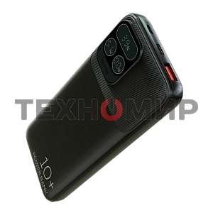 Портативный аккумулятор More choice (4620202550590) PB55-10 с кабелем 1USB 3.0A 22.5W PD - 10000mAh черный