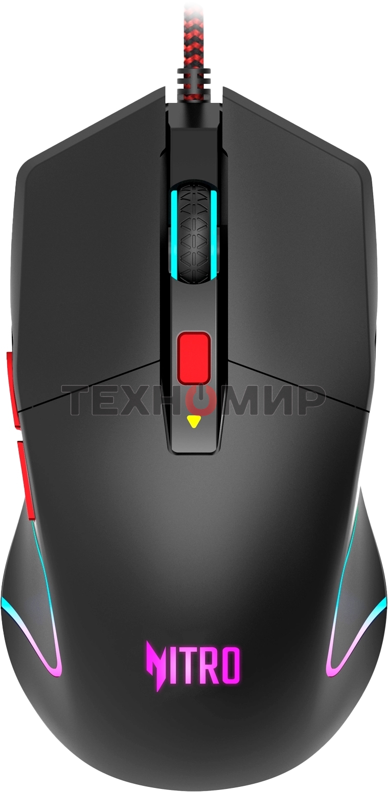 Мышь проводная Acer Nitro OMW301 черный, 7200 dpi, USB, кнопки - 6