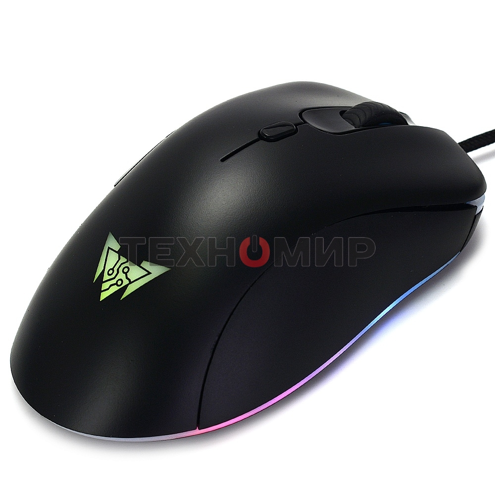 Мышь проводная Crown CMGM-904 черный, 7000 dpi, USB, кнопки - 7