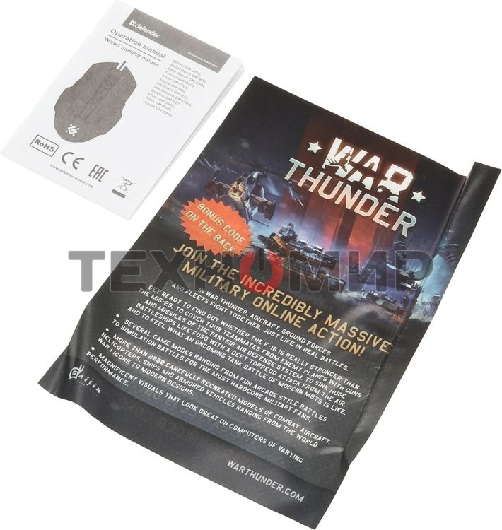 Мышь проводная Defender Sky Dragon GM-090L черный, 3200 dpi, USB, кнопки - 6