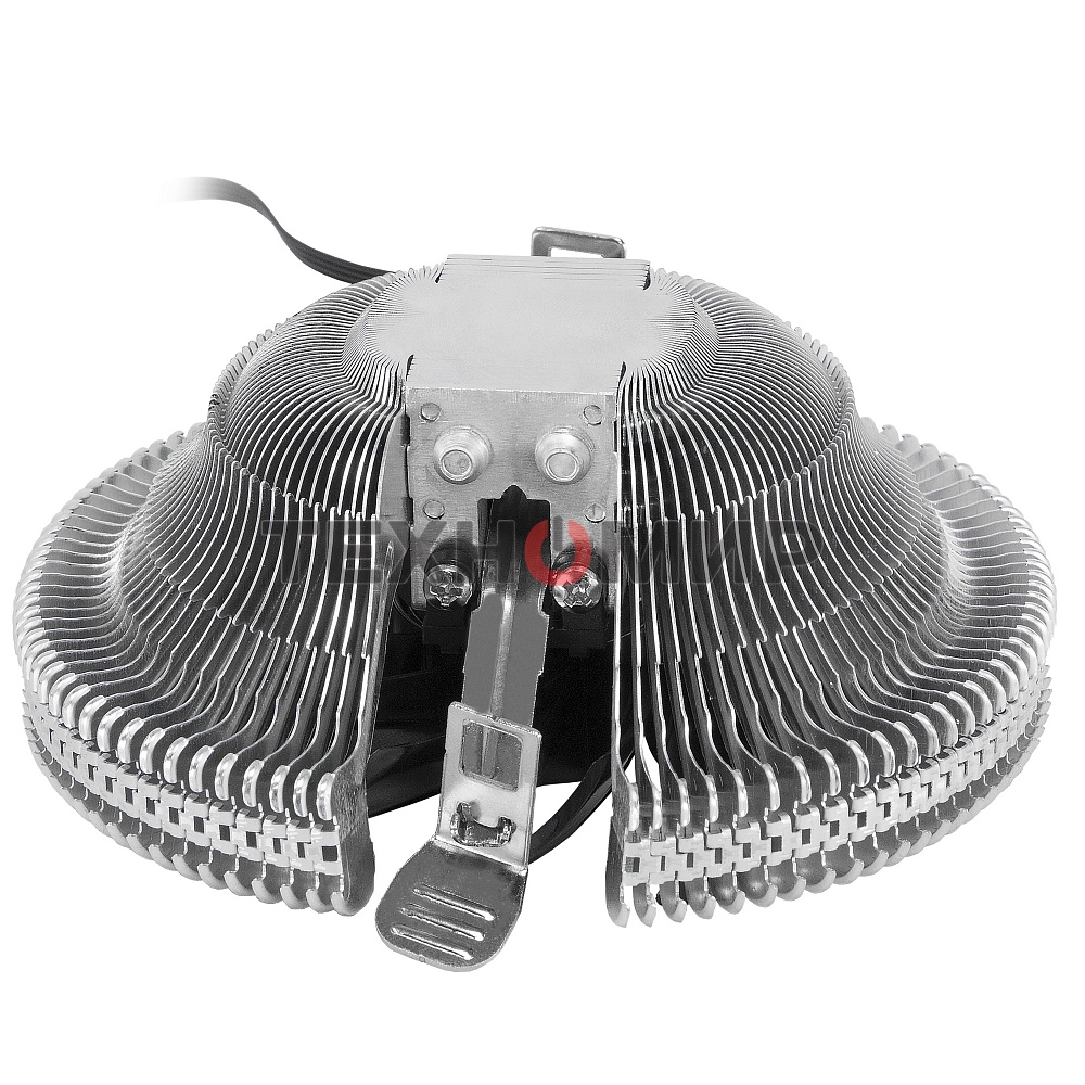 Кулер для процессора Crown CM-S1250TPWM v2 серебристый/черный, 95 мм, алюминий, 2000 об/мин, 28.7 дБ, 4 pin, 125 Вт, 53 мм