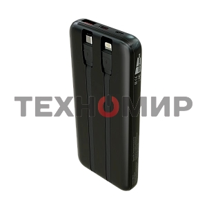 Портативный аккумулятор More choice (4620202550590) PB55-10 с кабелем 1USB 3.0A 22.5W PD - 10000mAh черный