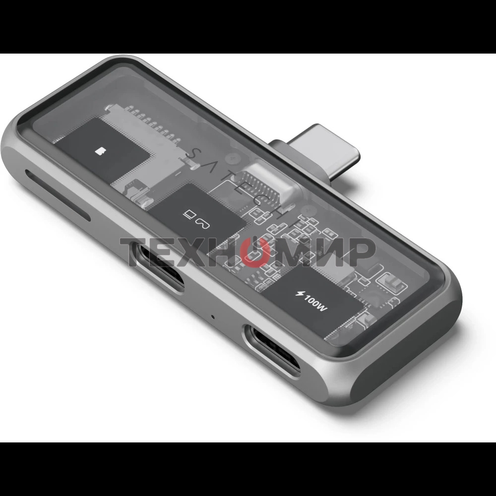 USB-концентратор Satechi Mobile XR Hub with microSD (2х USB Type-C, microSD), до 100 Вт, Серый ST-HXRSDM