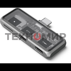 USB-концентратор Satechi Mobile XR Hub with microSD (2х USB Type-C, microSD), до 100 Вт, Серый ST-HXRSDM