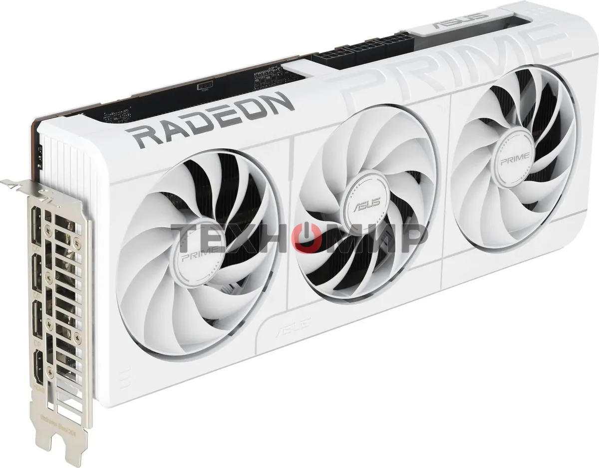 Видеокарта Asus PRIME-RX9070XT-O16G-WHITE белый