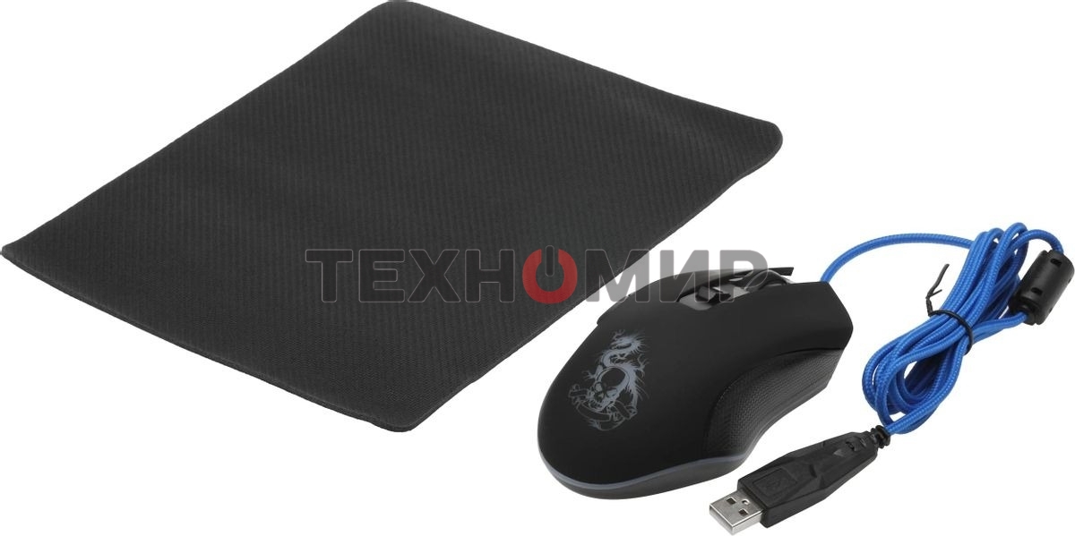 Мышь проводная Defender Sky Dragon GM-090L черный, 3200 dpi, USB, кнопки - 6