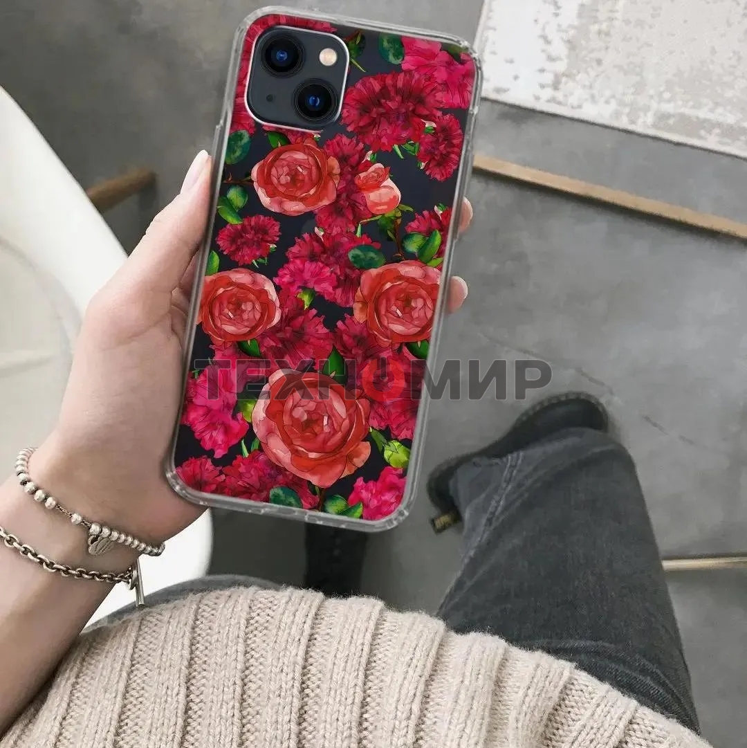 Чехол (клип-кейс) GRESSO Air, для Apple iPhone 13, прозрачный/рисунок gr17aaae9096