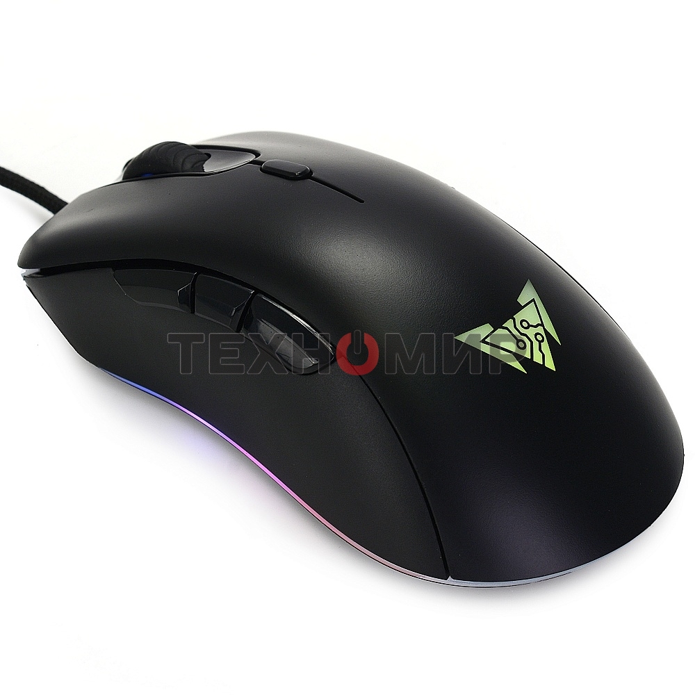 Мышь проводная Crown CMGM-904 черный, 7000 dpi, USB, кнопки - 7