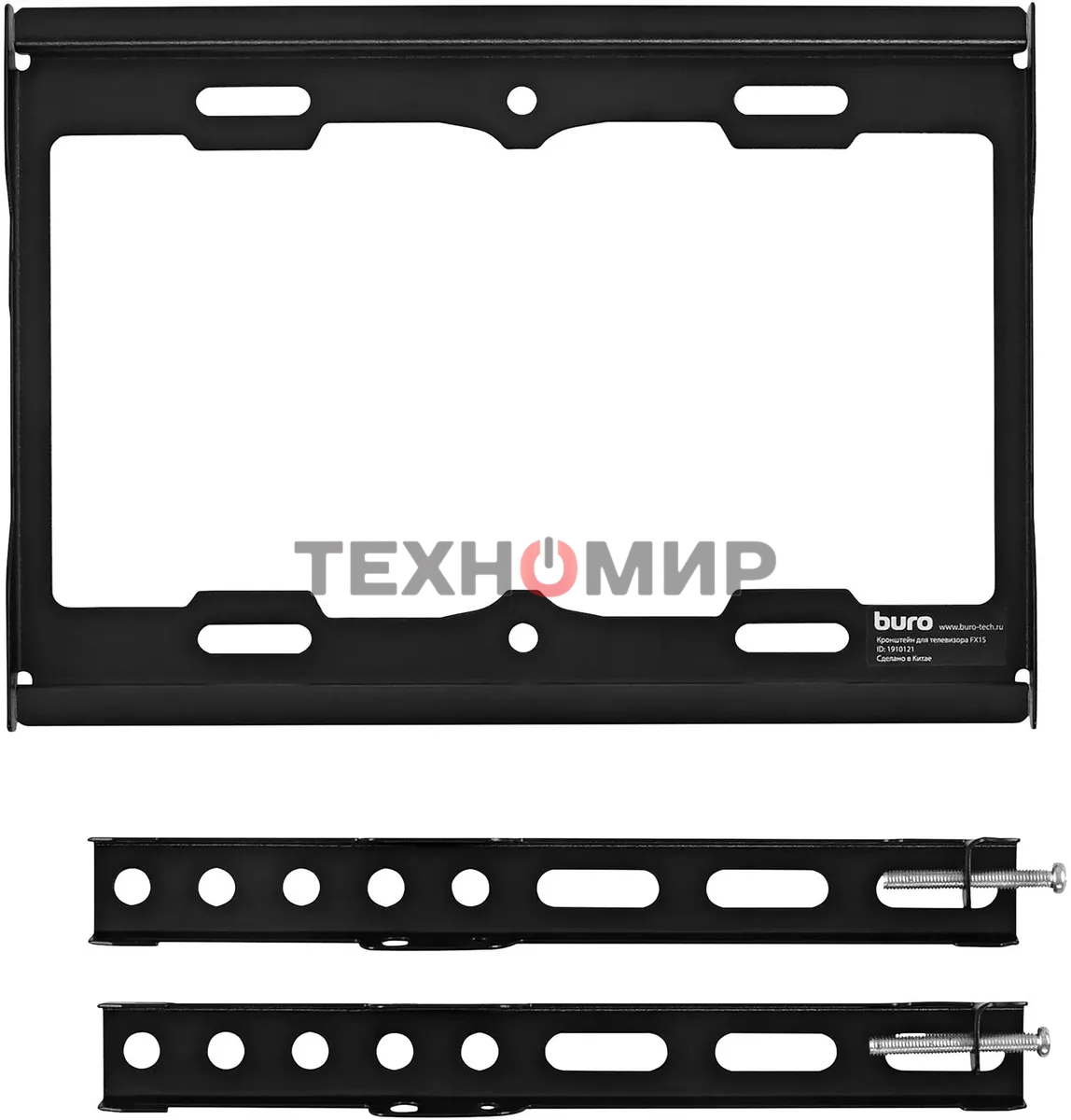 Кронштейн для телевизора Buro FX1S черный, 15