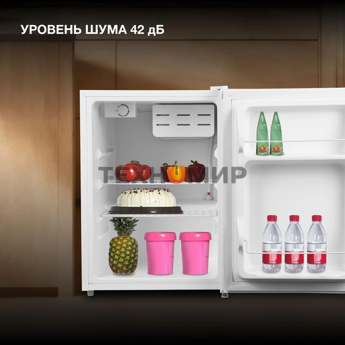 Холодильник Hyundai CO1002 белый однокамерный 65л, ручная разморозка