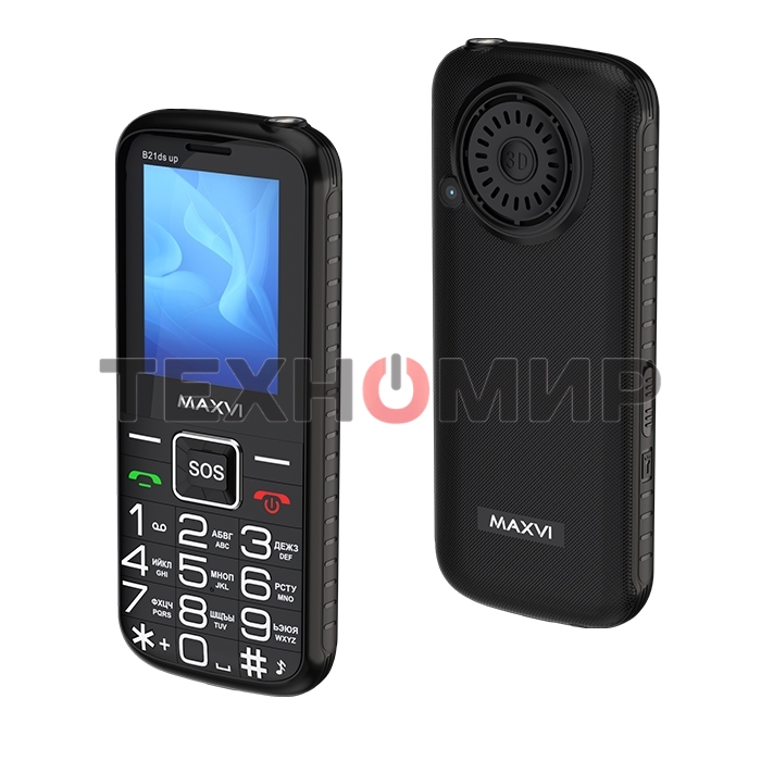 Мобильный телефон Maxvi B21ds up черный