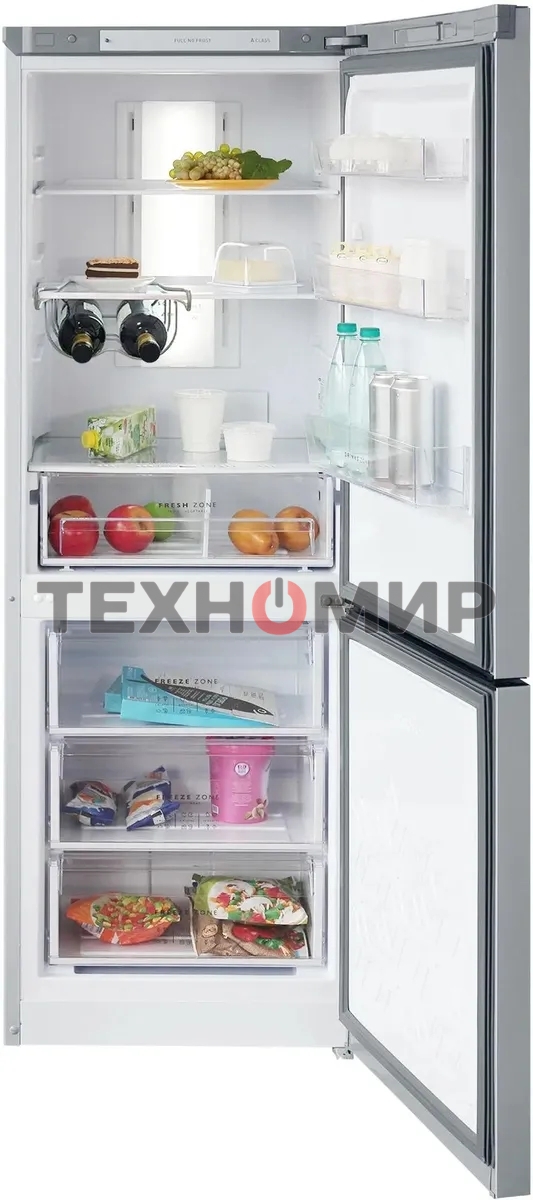 Холодильник Бирюса Б-M920NF металлик двухкамерный 210/100 л морозилка снизу, No Frost