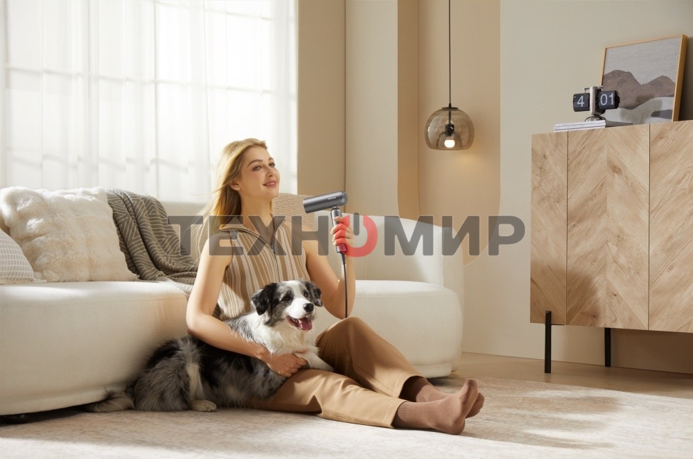 Фен Dreame AHD51 серый космос, 1300 Вт, компактный, ионизация