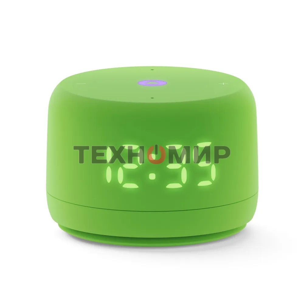 Умная колонка Яндекс Станция Лайт 2 LED, 6Вт, 1.0, часы, Алиса, BT5.0, Wi-Fi, зеленый