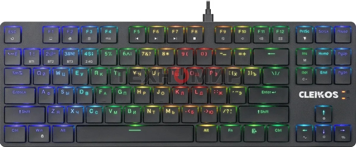 Клавиатура Defender Cleikos GK-135 гибридная, USB Type-C, Bluetooth, радиоканал, чёрный