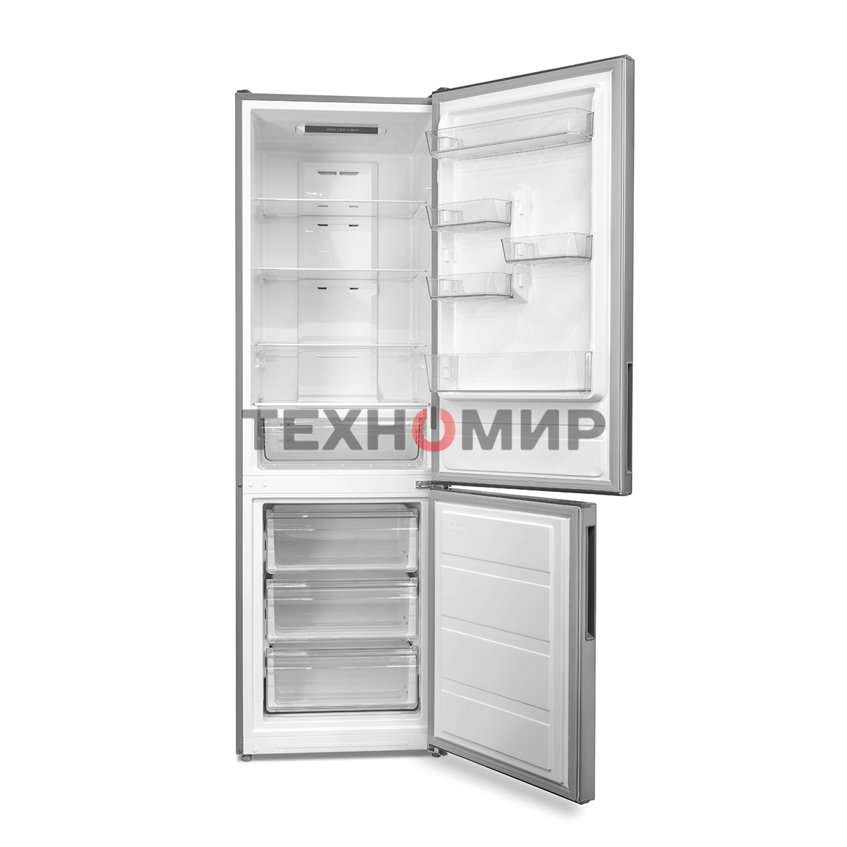 Холодильник Centek CT-1732 NF нержавеющая сталь двухкамерный 229/79л морозилка снизу, No Frost