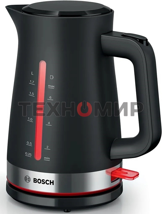 Чайник электрический Bosch TWK4M223 1.7 л, черный корпус: пластик