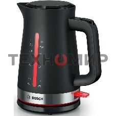 Чайник электрический Bosch TWK4M223 1.7 л, черный корпус: пластик