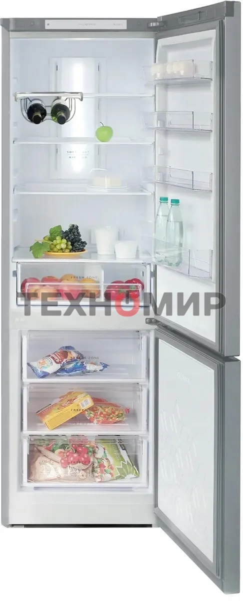 Холодильник Бирюса Б-M960NF металлик двухкамерный 240/100л морозилка снизу, No Frost