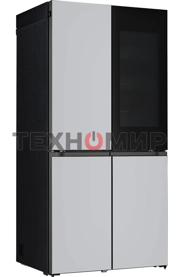 Холодильник LG GR-A24FQAKM серый трехкамерный 382/145л морозилка снизу, No Frost, Side by Side