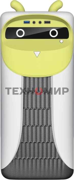 Компьютерный корпус GameMax Cute OWL W-Y без БП (Midi Tower, ATX, Бело-желтый, 1*USB 3.0 + 2*USB 2.0, 2*120мм)